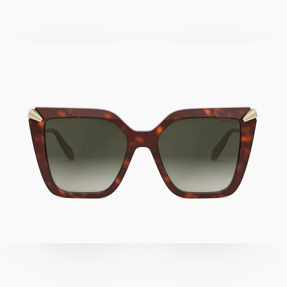 BVLGARI Serpenti 55MM Butterfly Sunglasses Color: Havana/Gray Gradient